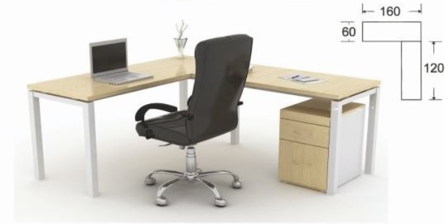 Escritorio Gerencial Magnum L Con Cajonera 160 R-1
