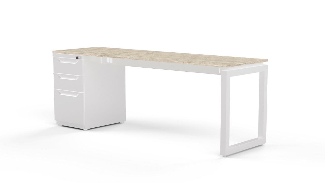 Escritorio Gerencial Quadra Con Pedestal 160-60