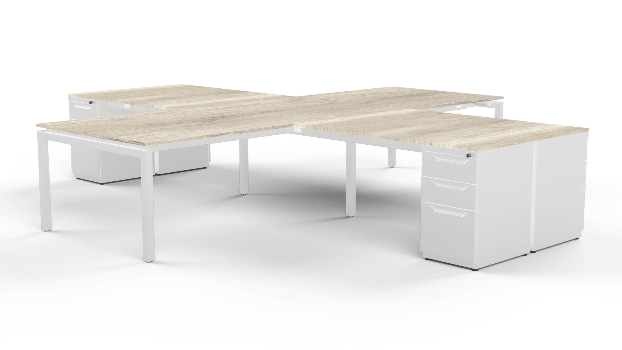 Modulo de Trabajo Cruceta Magnum Con Cajonera 360-420-120