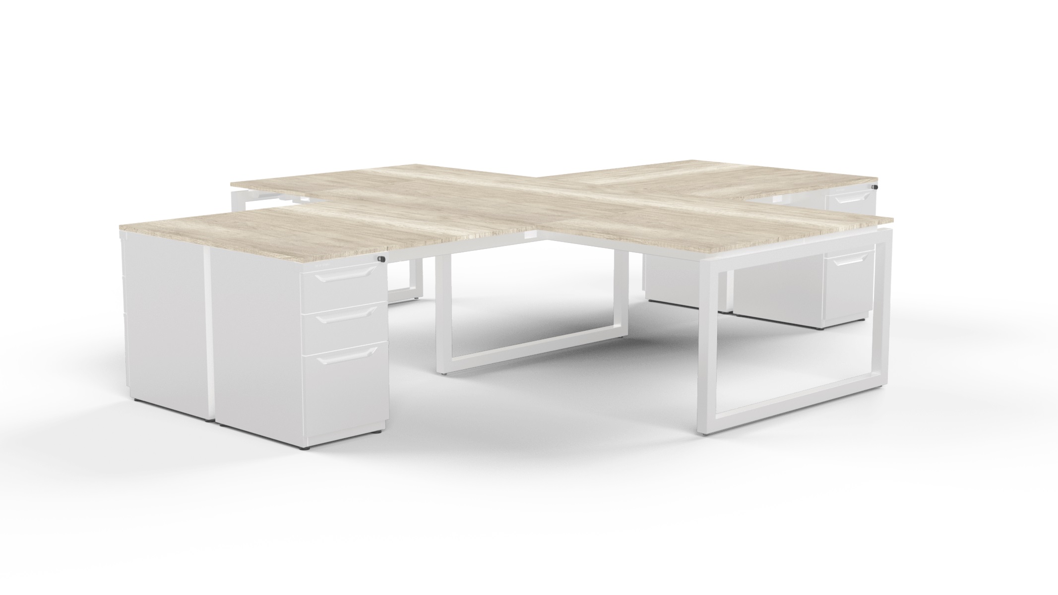 Modulo de Trabajo Cruceta Quadra Con Cajonera 300-360-120