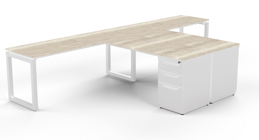 Modulo de Trabajo T Quadra Con Cajonera 360-200-60