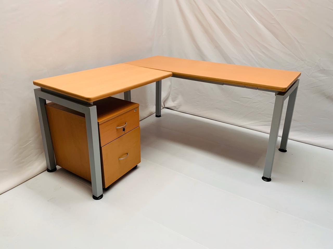 Escritorio Operativo Magnum L Con Cajonera 150-60-150 R-1